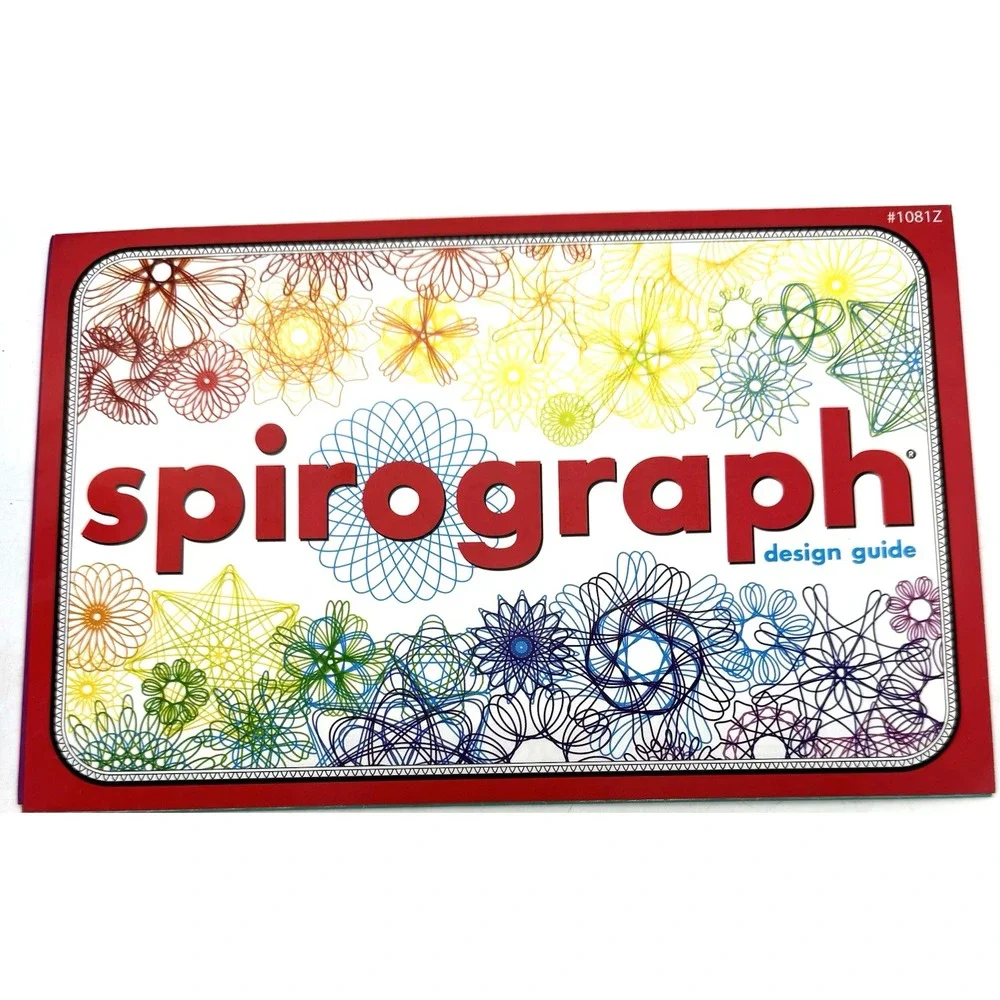 Hasbro Spirograph Blue Replacement Shaped Wheels Rings Rack Instructions Paper